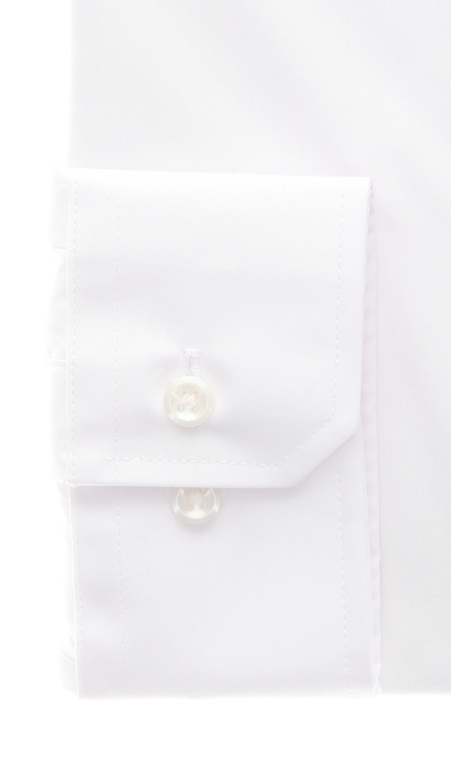 レギュラーカラーワイシャツ【白無地】【CONTROLα】 ホワイト 首周り:37cm,裄丈:78cm