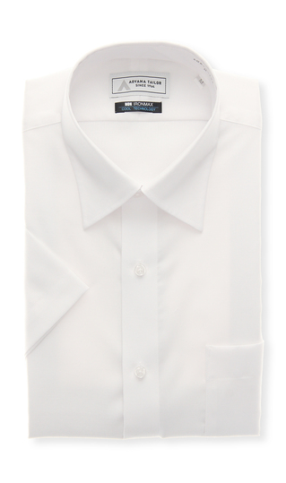 レギュラーカラーワイシャツ【半袖】【涼】【白無地】【NON IRONMAX】