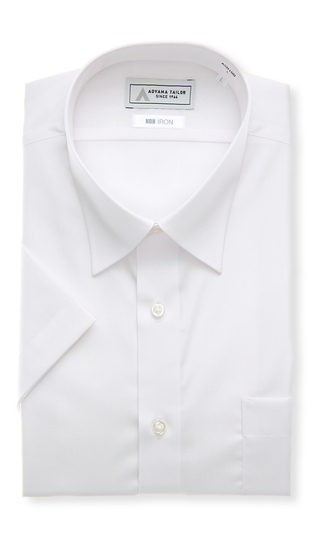 レギュラーカラーワイシャツ【半袖】【NON IRON】