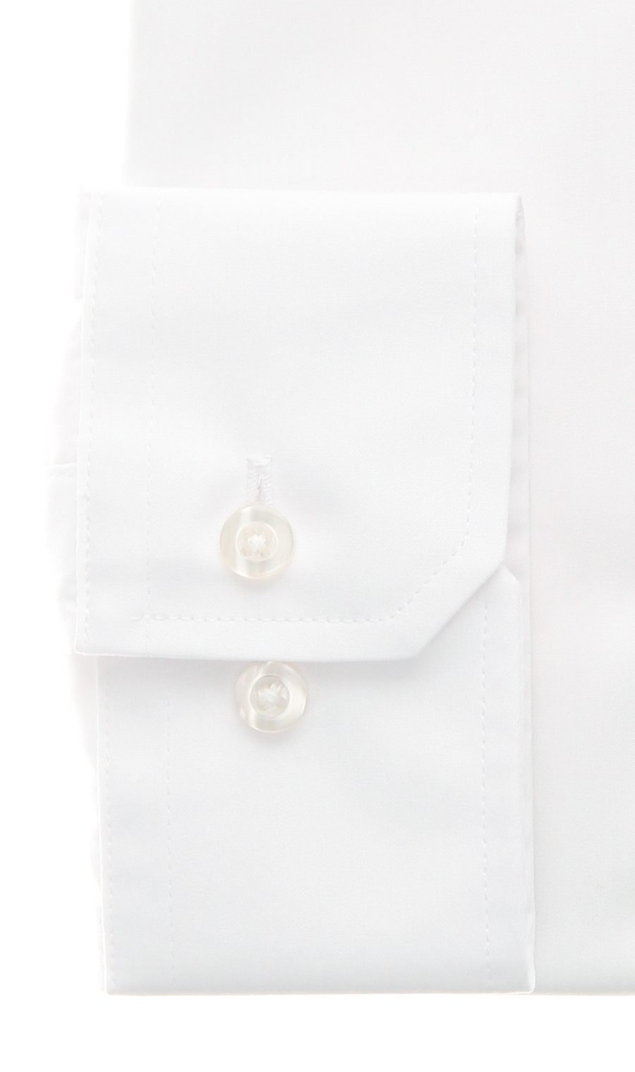 レギュラーカラースタイリッシュワイシャツ【白無地】【CONTROLα】 ホワイト 首周り:37cm,裄丈:78cm