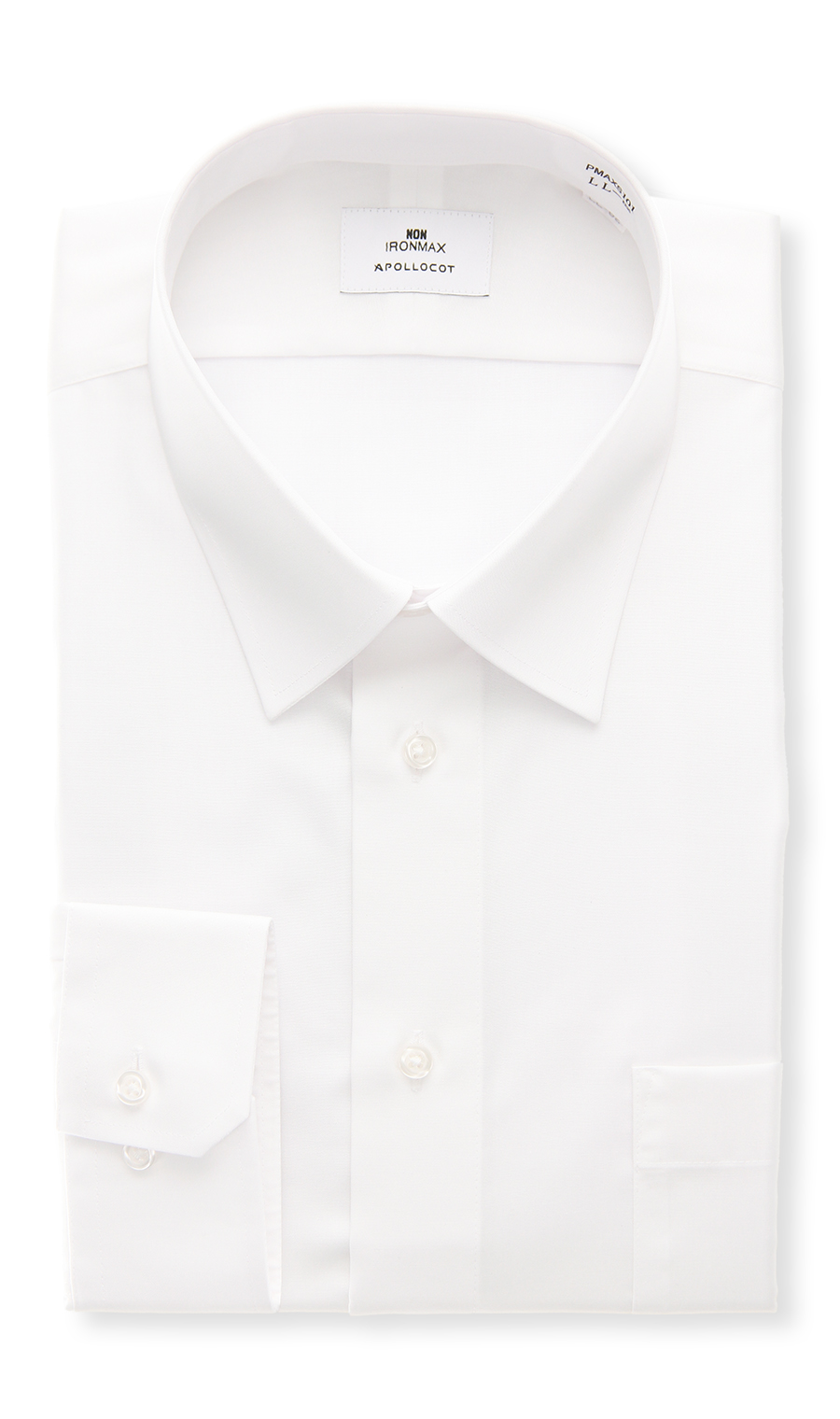 レギュラーカラースタイリッシュワイシャツ【NON IRONMAX】【白