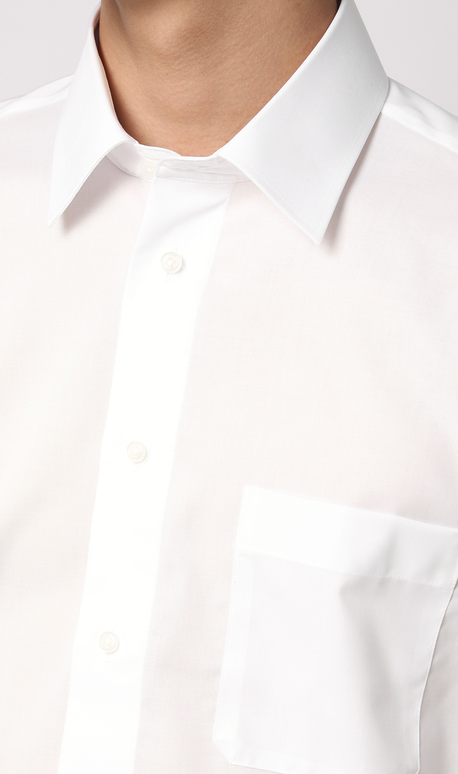 ■標準領時尚襯衫 【NON IRONMAX】 【白色素色】 白色頸圍:37cm,袖長:78cm