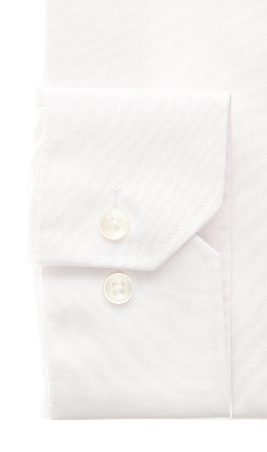 レギュラーカラースタイリッシュワイシャツ【白無地】【PT-9】 ホワイト 首周り:37cm,裄丈:78cm