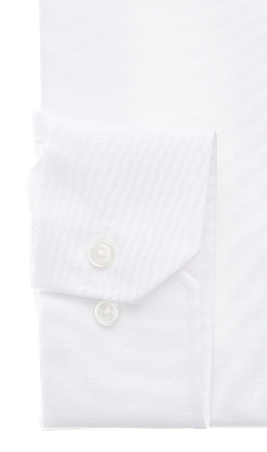 レギュラーカラーワイシャツ【NON IRON COTTON 100】【白無地】 ホワイト 首周り:37cm,裄丈:78cm