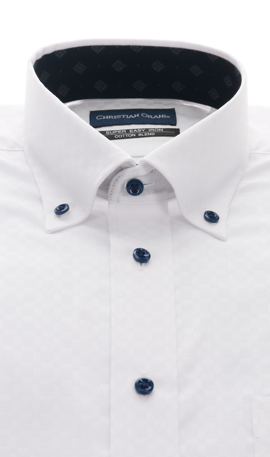 ボタンダウンスタンダードワイシャツ【半袖】【COOL TECHNOLOGY】 ホワイト 首周り:39cm,裄丈:00