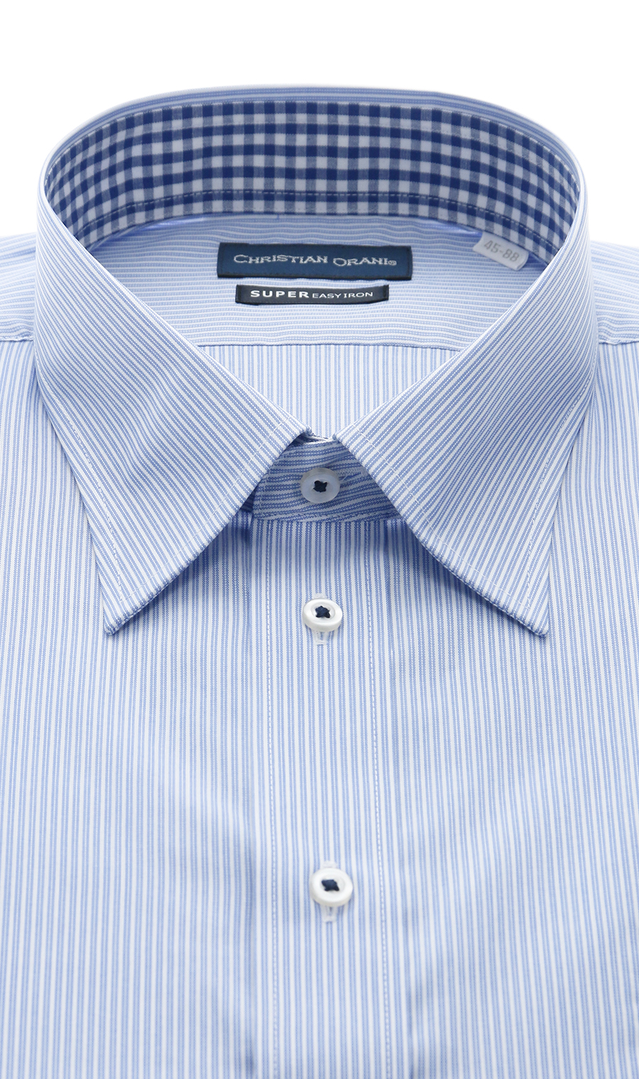 レギュラーカラースタンダードワイシャツ【キング&トール】 ブルー 首周り:45cm,裄丈:80cm