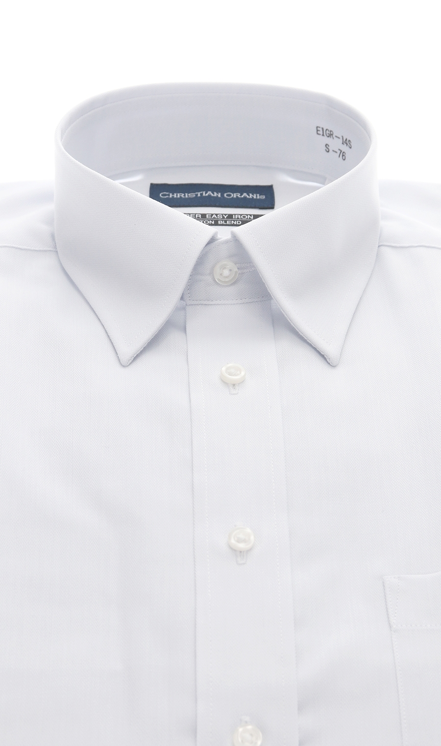 レギュラーカラースタンダードワイシャツ【スモール】【JAPAN FABRIC】 グレー 首周り:37cm,裄丈:74cm