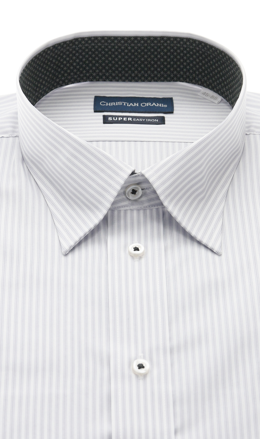 レギュラーカラースタンダードワイシャツ【キング&トール】 グレー 首周り:45cm,裄丈:80cm