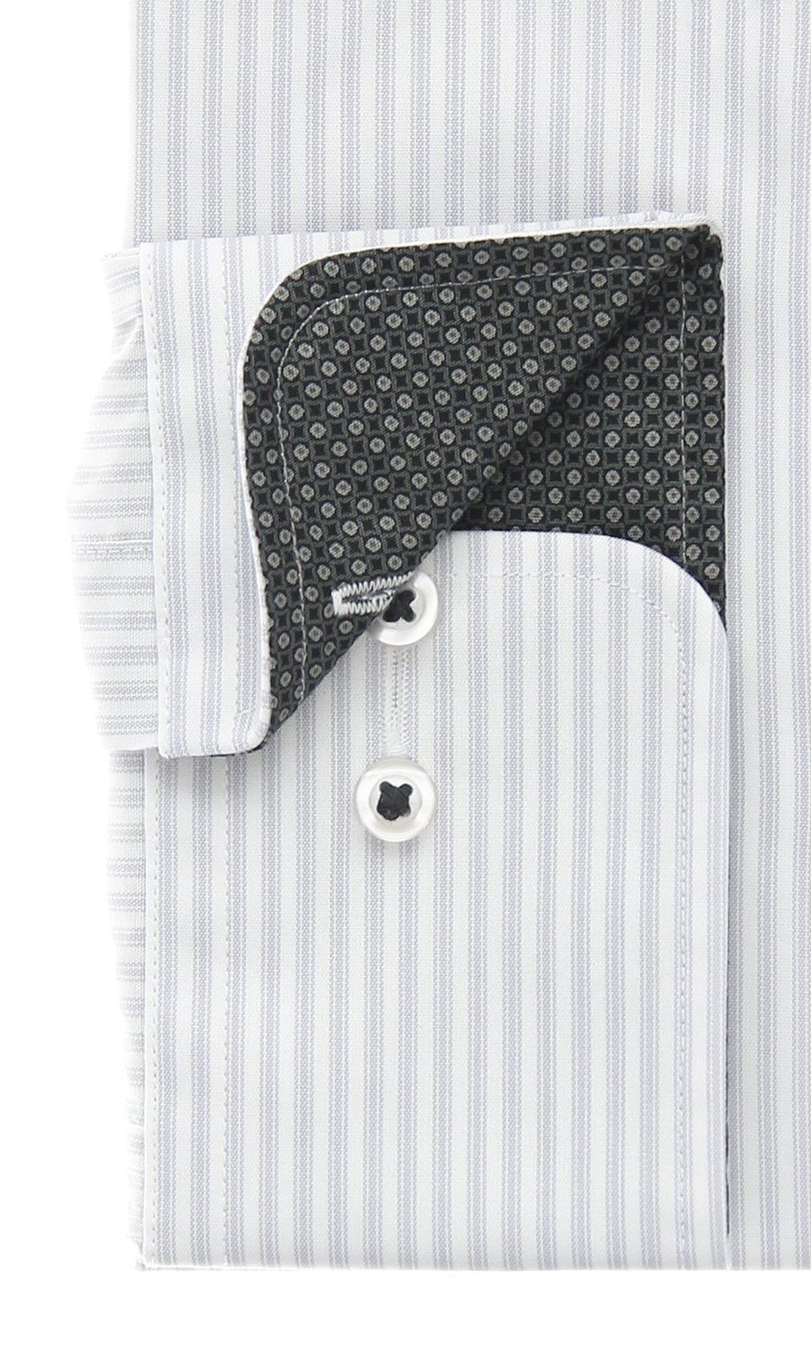 レギュラーカラースタンダードワイシャツ【キング&トール】 グレー 首周り:45cm,裄丈:80cm