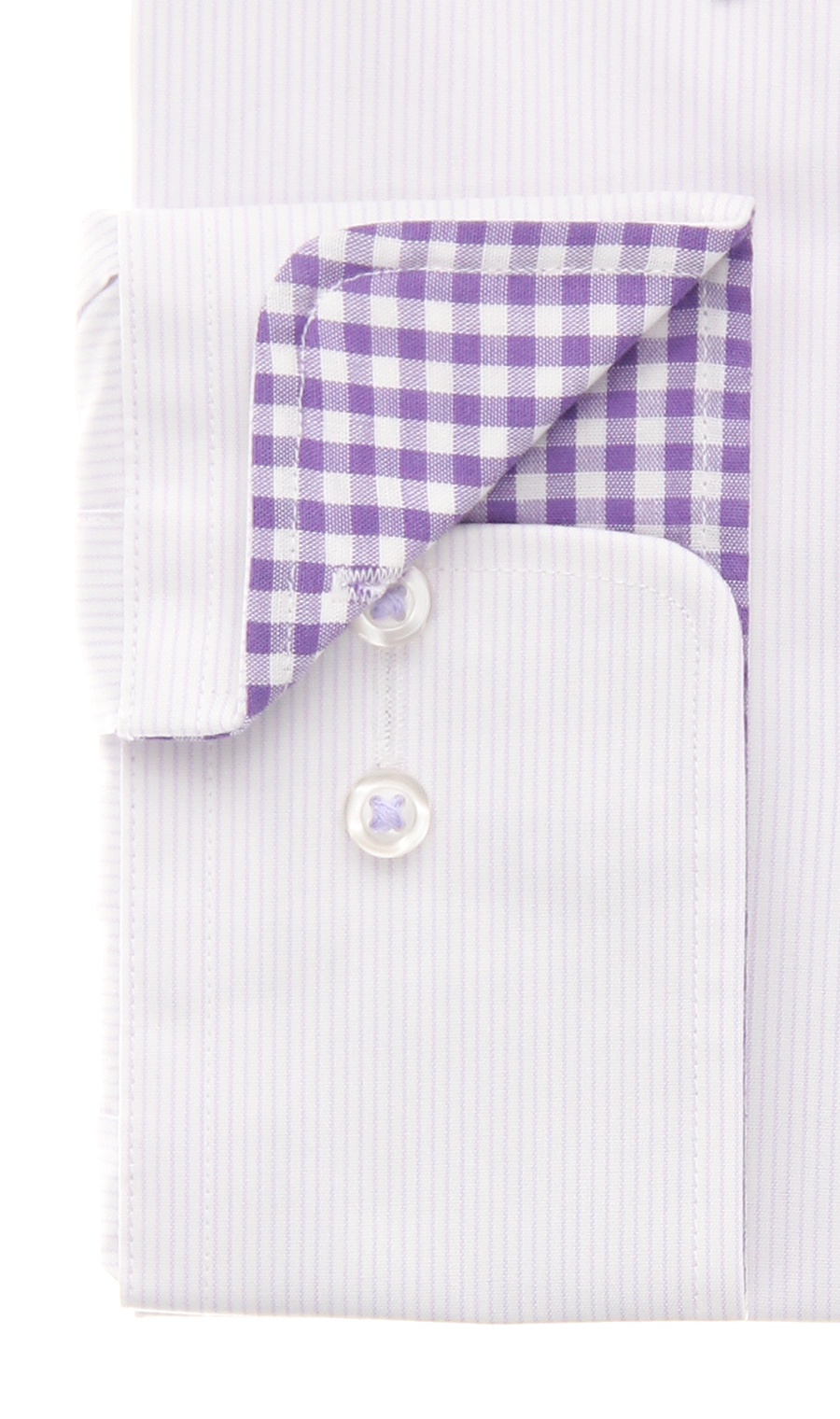 レギュラーカラースタンダードワイシャツ【キング&トール】 パープル 首周り:45cm,裄丈:80cm