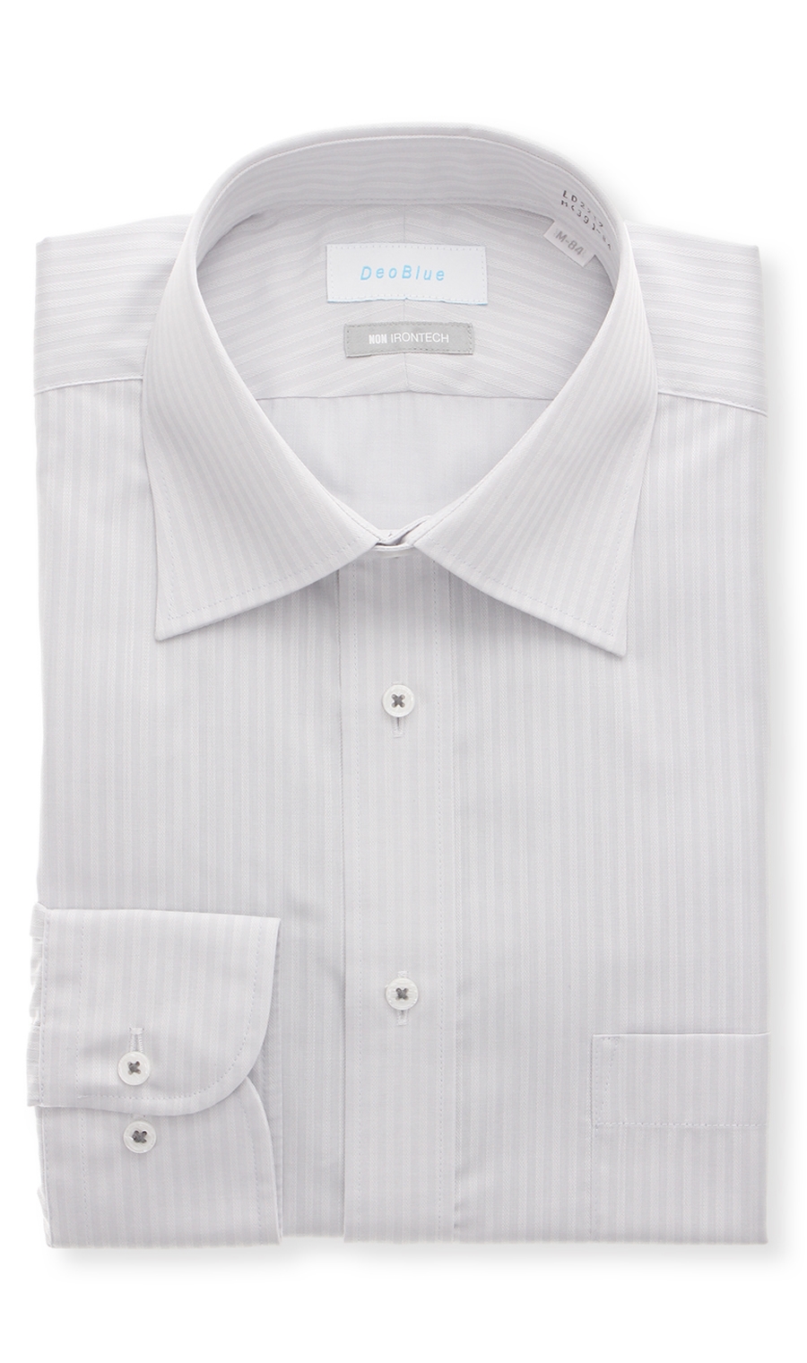 ワイドカラースタンダードワイシャツ【キング&トール】【NON IRONTECH】 グレー 首周り:45cm,裄丈:88cm