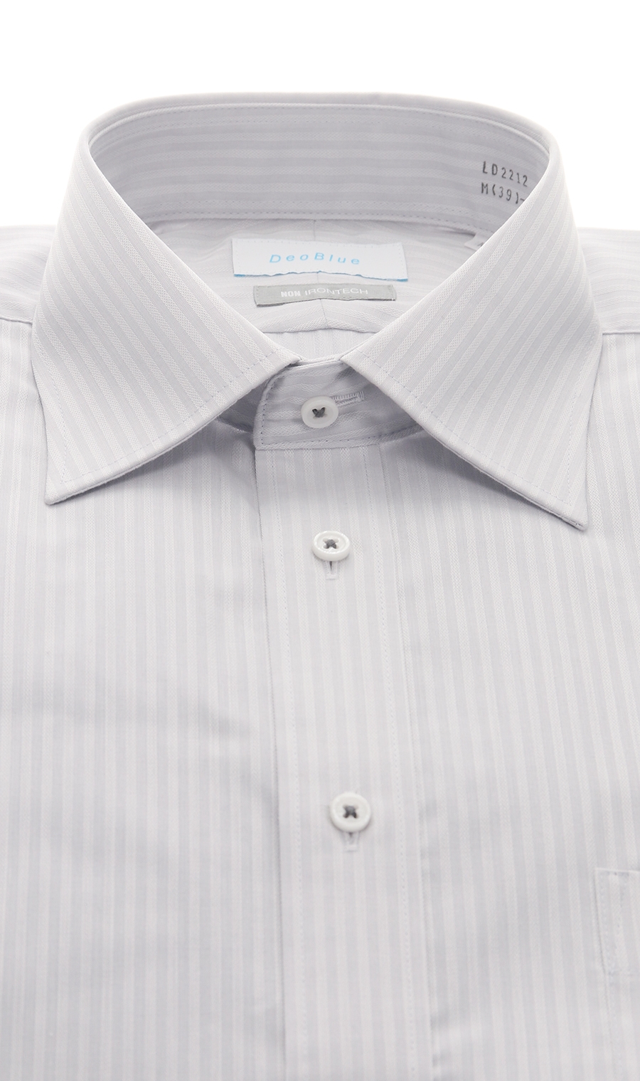 ワイドカラースタンダードワイシャツ【キング&トール】【NON IRONTECH】 グレー 首周り:45cm,裄丈:88cm