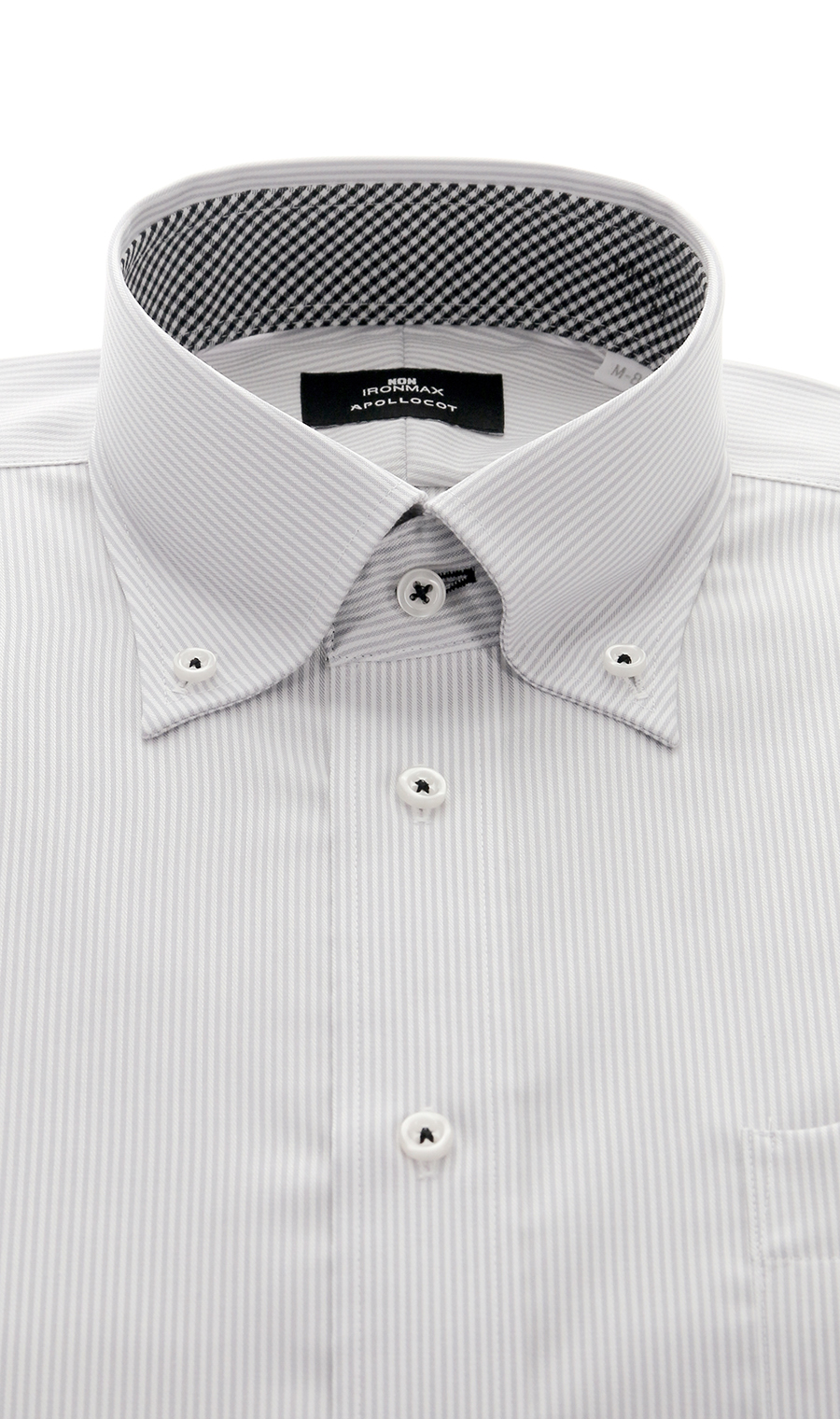 ボタンダウンスタンダードワイシャツ【キング&トール】【NON IRONMAX】 グレー 首周り:49cm,裄丈:88cm