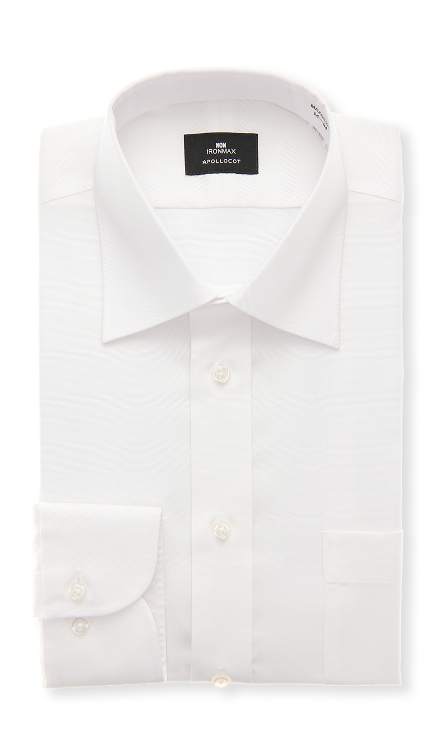 ワイドカラースタンダードワイシャツ【NON IRONMAX】 ホワイト 首周り:37cm,裄丈:78cm