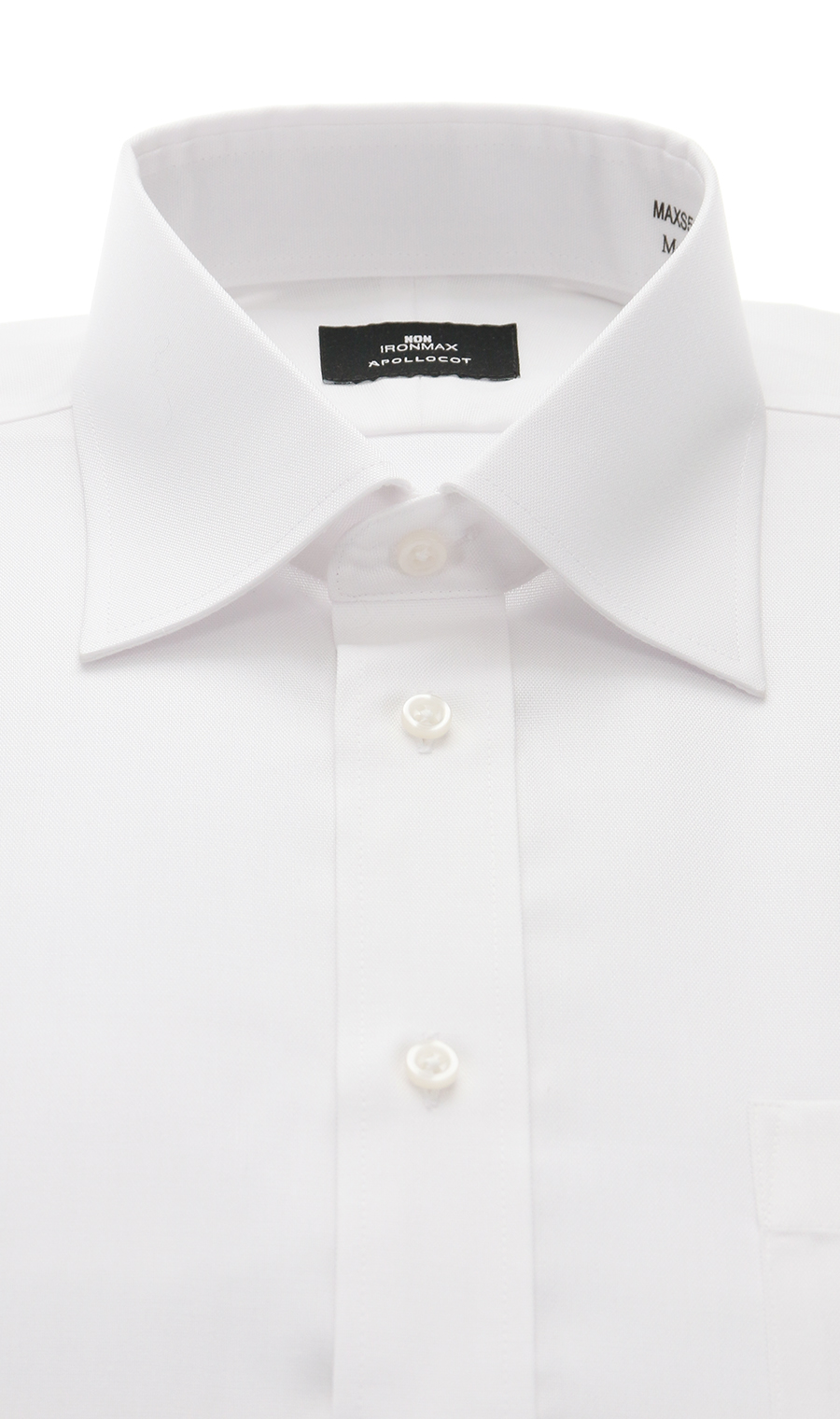 ワイドカラースタンダードワイシャツ【NON IRONMAX】 ホワイト 首周り:37cm,裄丈:78cm