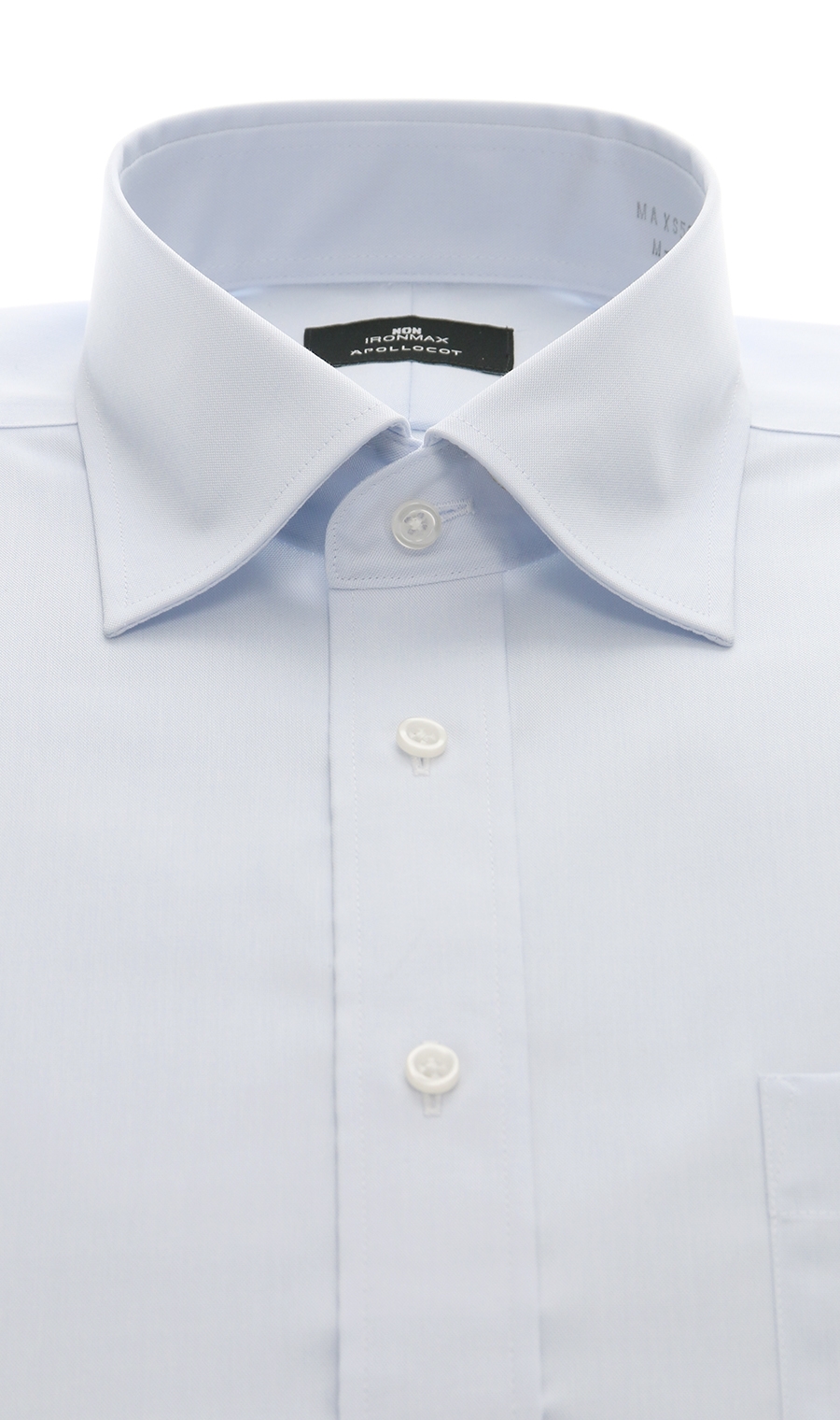 ワイドカラースタンダードワイシャツ【キング&トール】【NON IRONMAX】 ブルー 首周り:45cm,裄丈:84cm