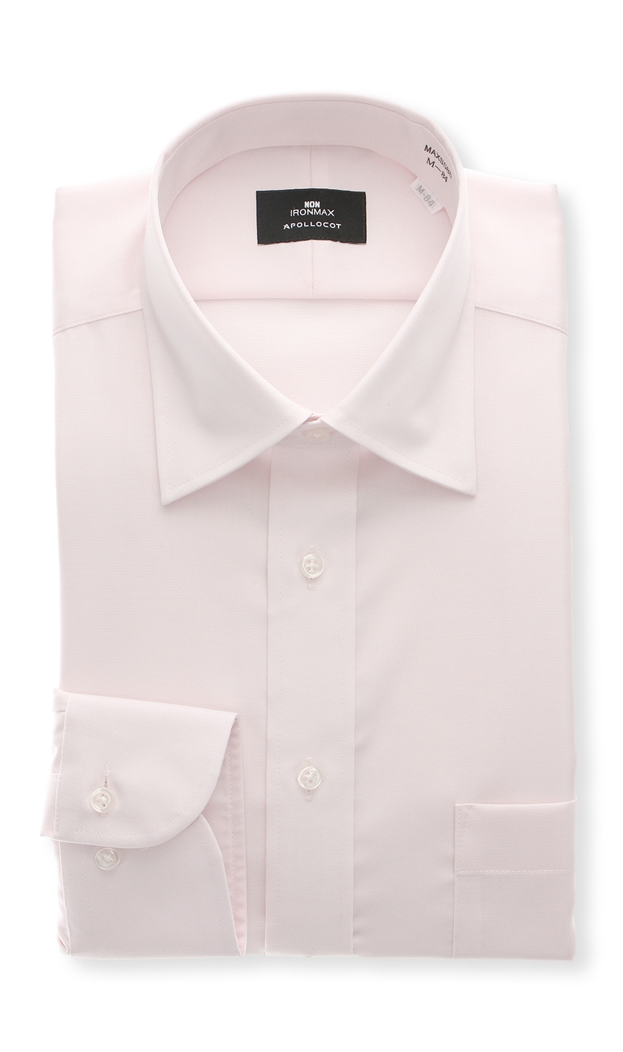 ワイドカラースタンダードワイシャツ【キング&トール】【NON IRONMAX】 ピンク 首周り:45cm,裄丈:84cm
