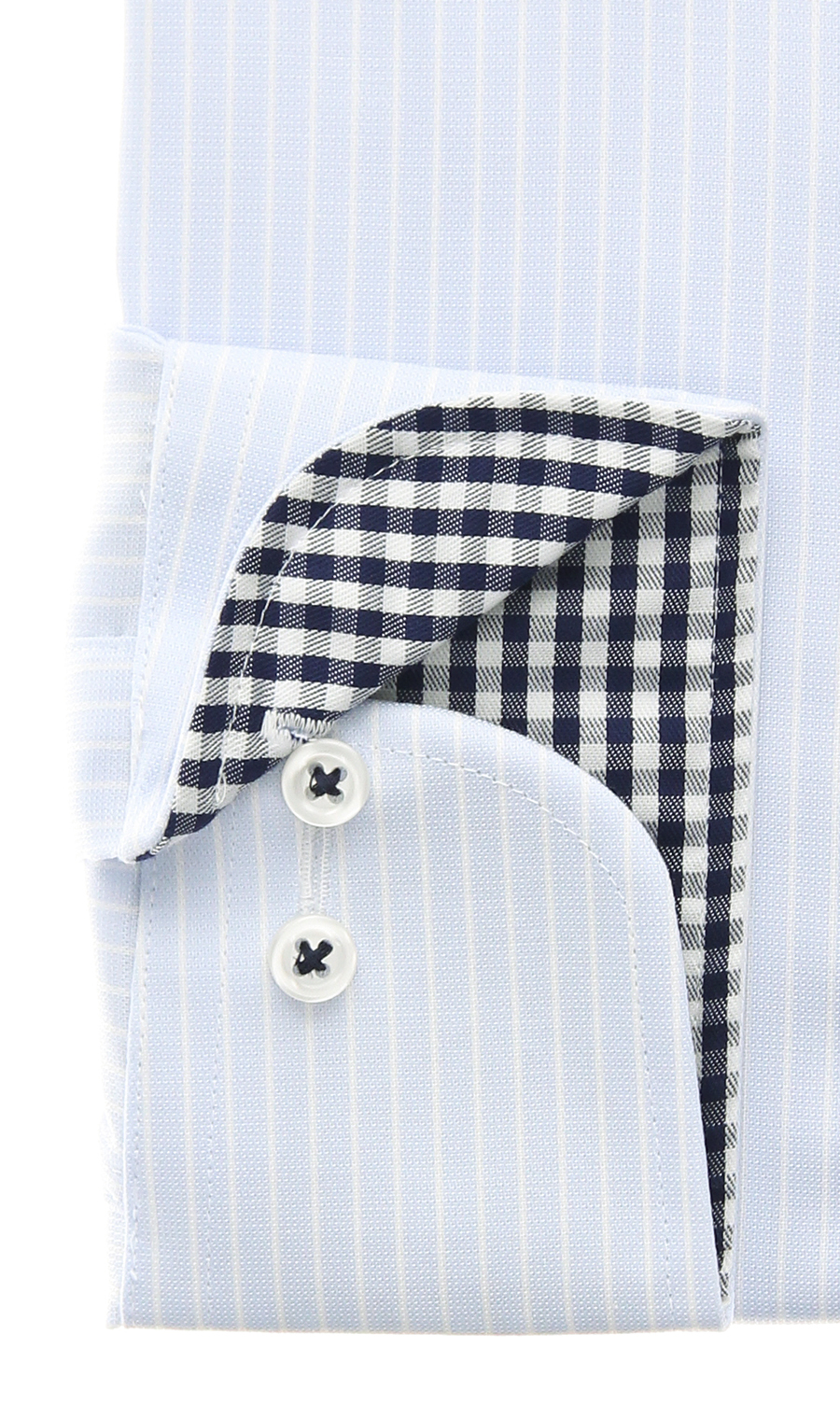 ワイドカラースタンダードワイシャツ【NON IRONMAX】 ブルー 首周り:39cm,裄丈:80cm