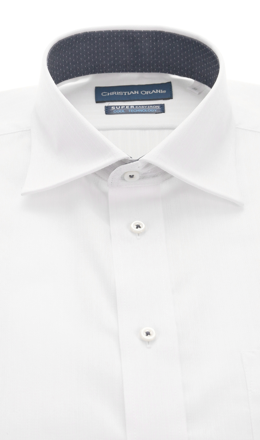 ワイドカラースタンダードワイシャツ【半袖】【COOL TECHNOLOGY】 ホワイト 首周り:39cm,裄丈:00