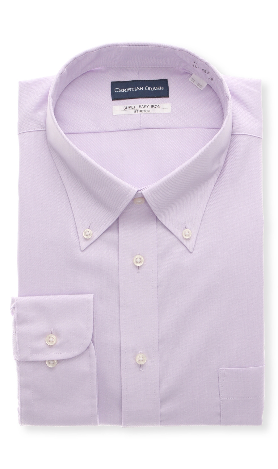 ボタンダウンスタンダードワイシャツ《キング&トール》 パープル 首周り:45cm,裄丈:84cm