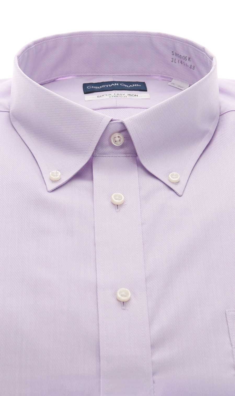 ボタンダウンスタンダードワイシャツ《キング&トール》 パープル 首周り:45cm,裄丈:84cm
