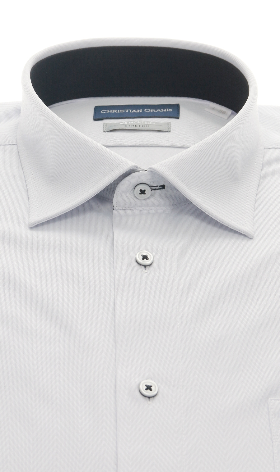 ワイドカラースタンダードワイシャツ【NON IRONTECH】【＃すごシャツ】 グレー 首周り:39cm,裄丈:84cm