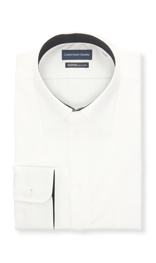 レギュラーカラースタンダードワイシャツ【白無地】