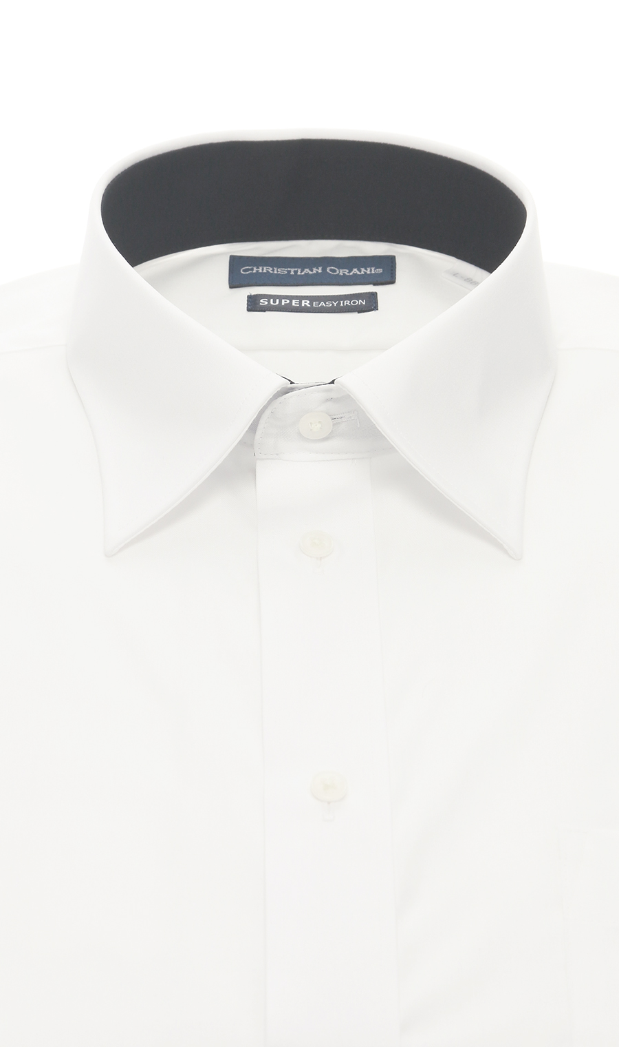 レギュラーカラースタンダードワイシャツ【白無地】 ホワイト 首周り:37cm,裄丈:78cm