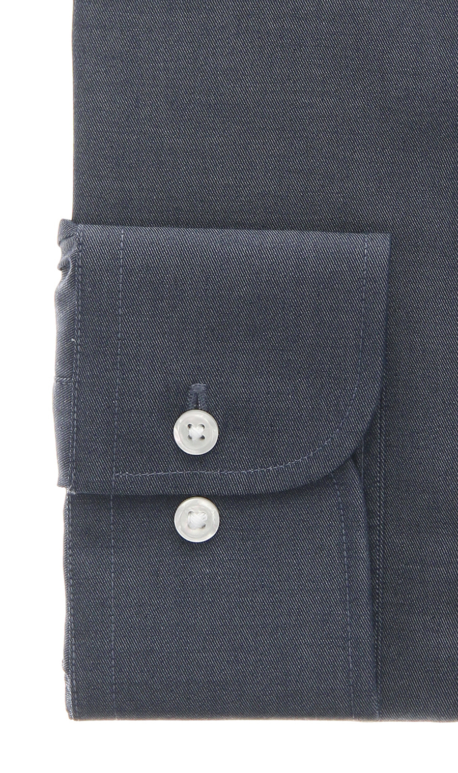 ワイドカラースタンダードワイシャツ【WOOL BLEND】 ネイビー 首周り:37cm,裄丈:82cm