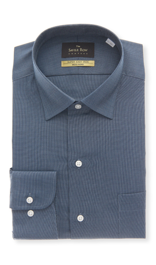 ワイドカラースタンダードワイシャツ【WOOL BLEND】