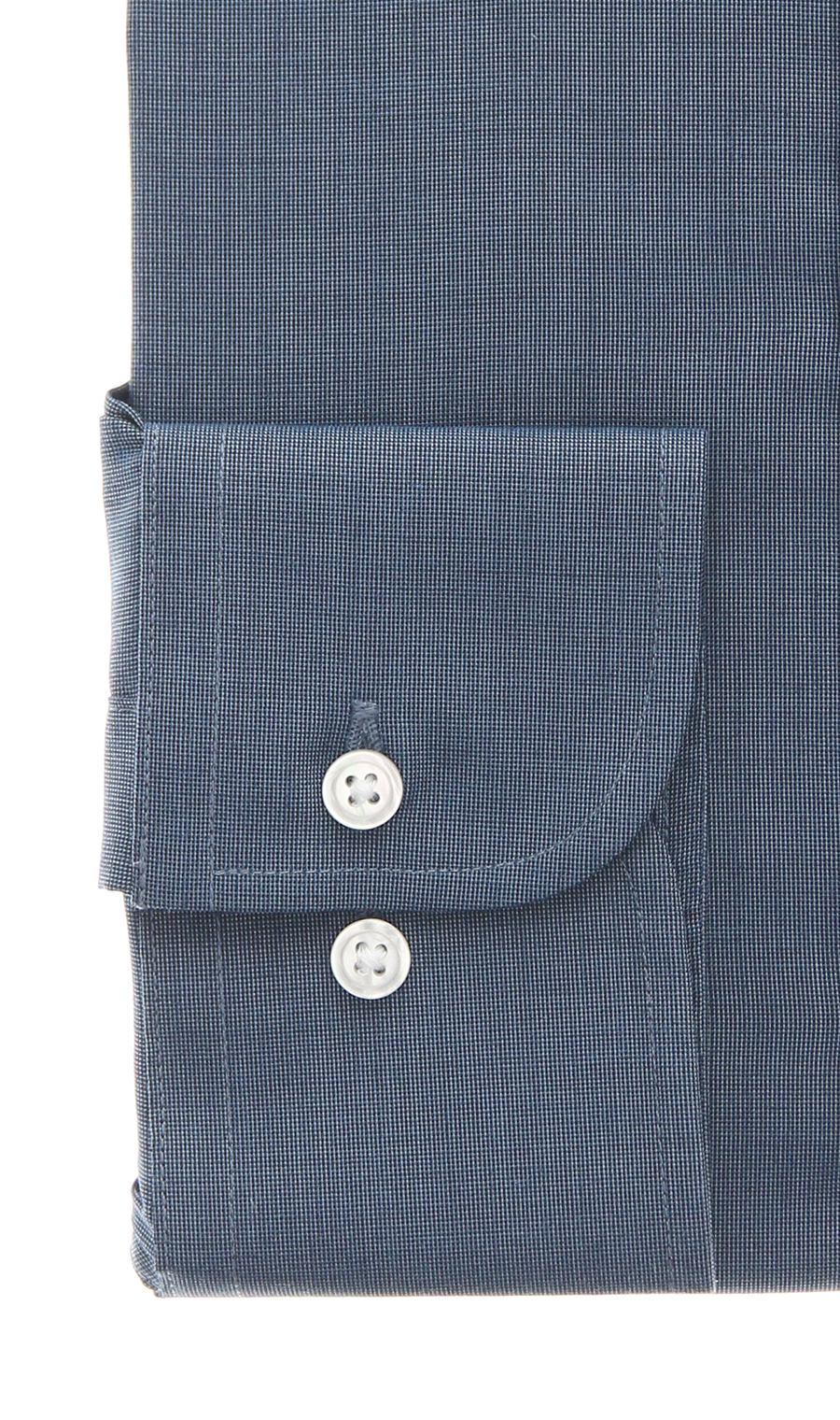 ワイドカラースタンダードワイシャツ【WOOL BLEND】 ブルー 首周り:37cm,裄丈:82cm