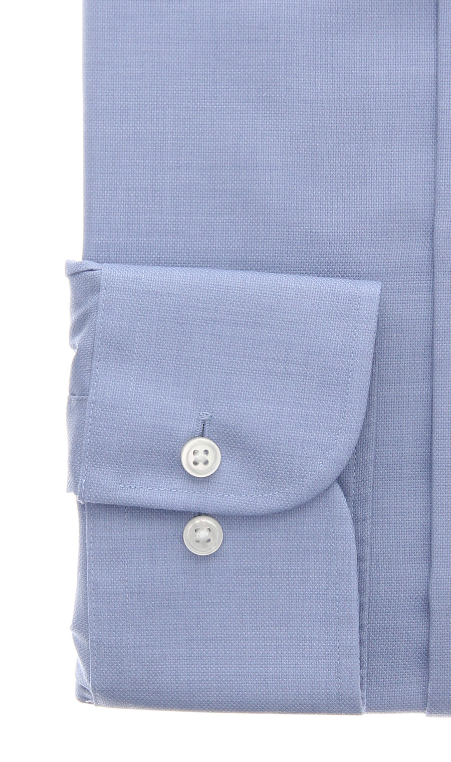 ワイドカラーワイシャツ【WOOL BLEND】 ブルー 首周り:37cm,裄丈:82cm