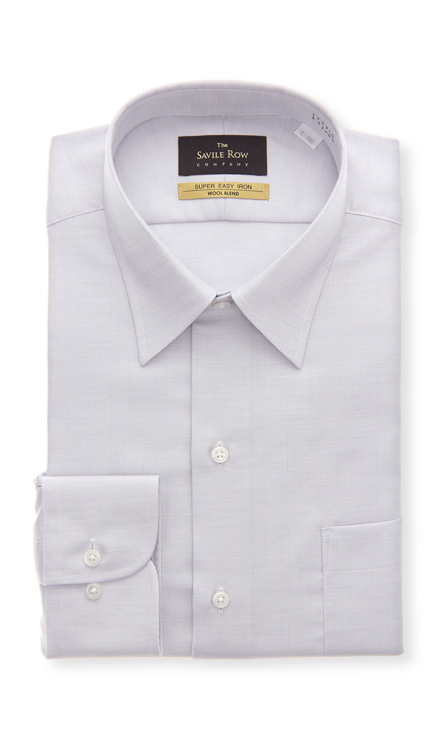 レギュラーカラーワイシャツ【WOOL BLEND】 グレー 首周り:37cm,裄丈:82cm