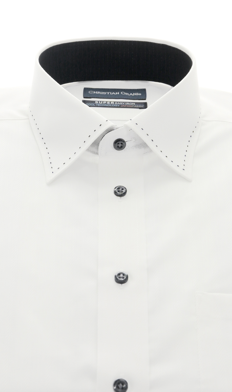 ワイドカラースタンダードワイシャツ【半袖】【COOL TECHNOLOGY】 ホワイト 首周り:39cm,裄丈:00