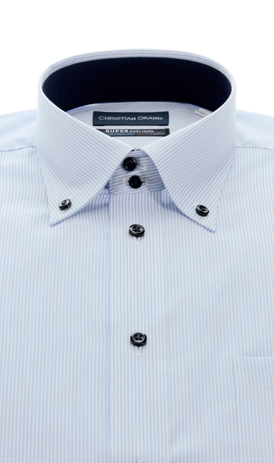 ボタンダウンスタンダードワイシャツ【半袖】【COOL TECHNOLOGY】 ブルー 首周り:39cm,裄丈:00