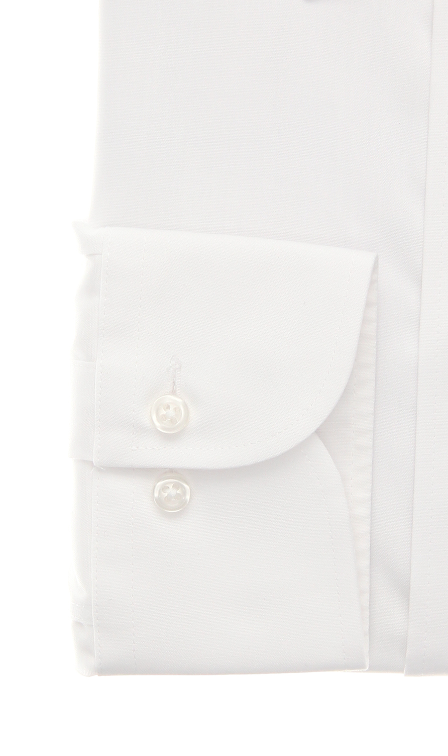 レギュラーカラースタンダードワイシャツ【NON IRONMAX】【白無地】 ホワイト 首周り:37cm,裄丈:76cm