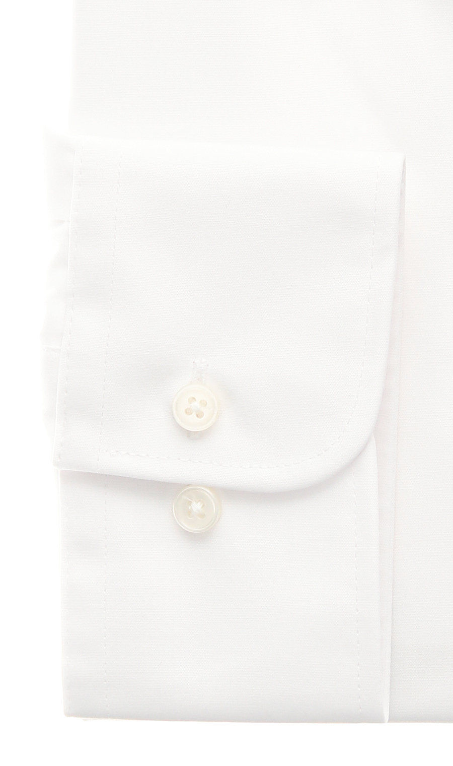 レギュラーカラースタンダードワイシャツ【キング&トール】【COTTON∞】 ホワイト 首周り:44cm,裄丈:78cm