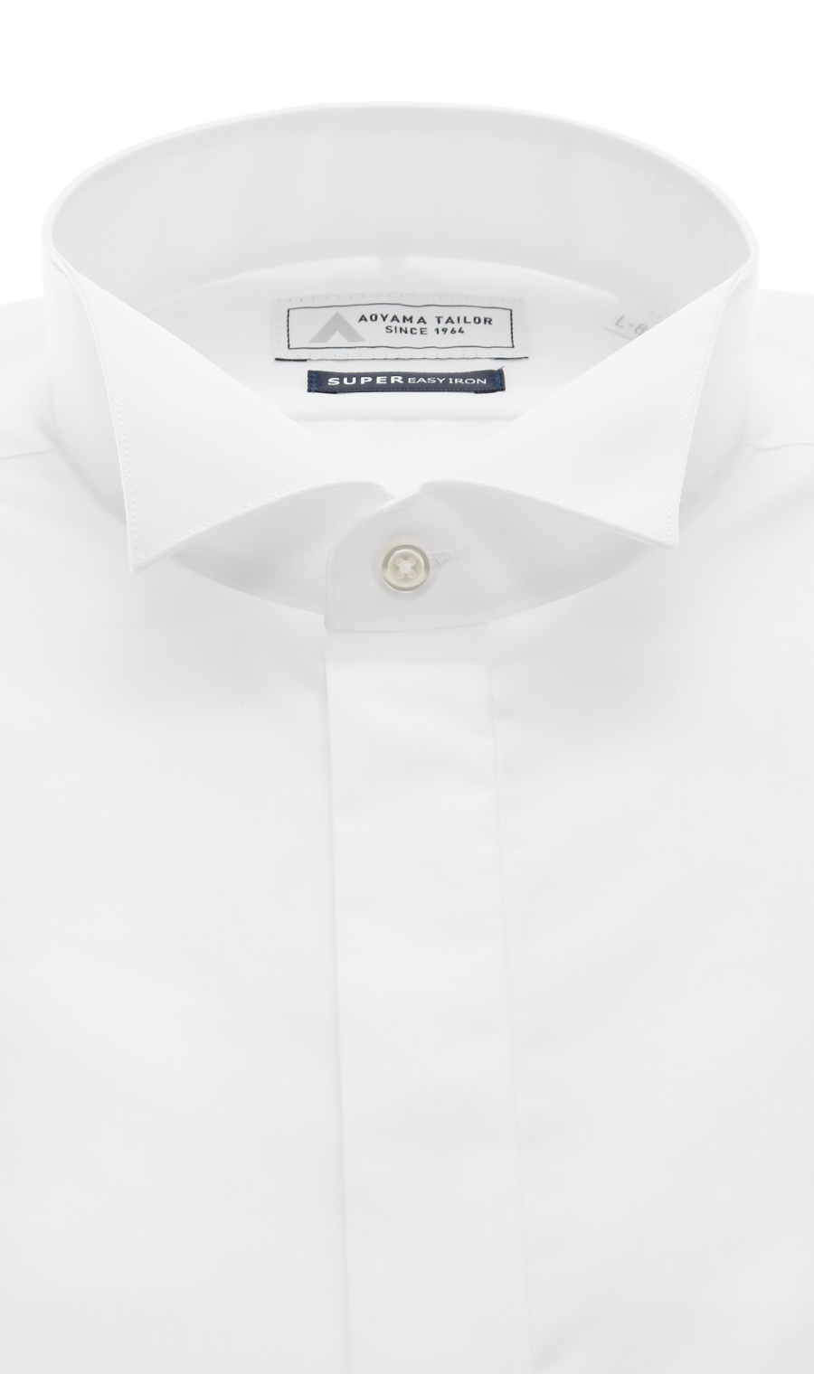 ウイングカラードレスシャツ【長袖】【モーニング】【キング&トール】 ホワイト 首周り:45cm,裄丈:84cm