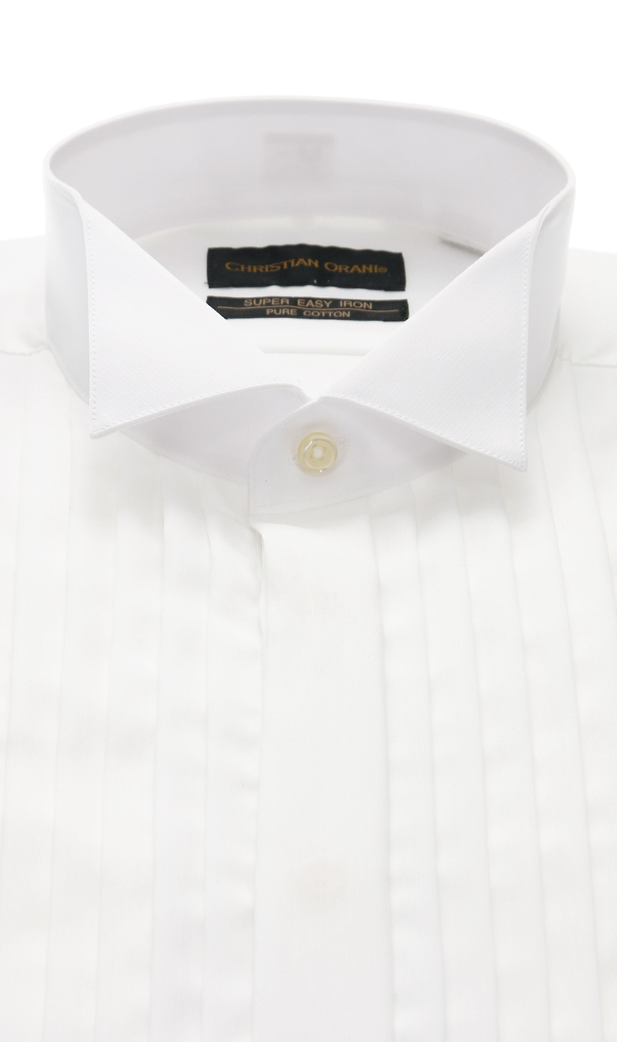 ウイングカラードレスシャツ【長袖】【タキシード】 ホワイト 首周り:37cm,裄丈:78cm