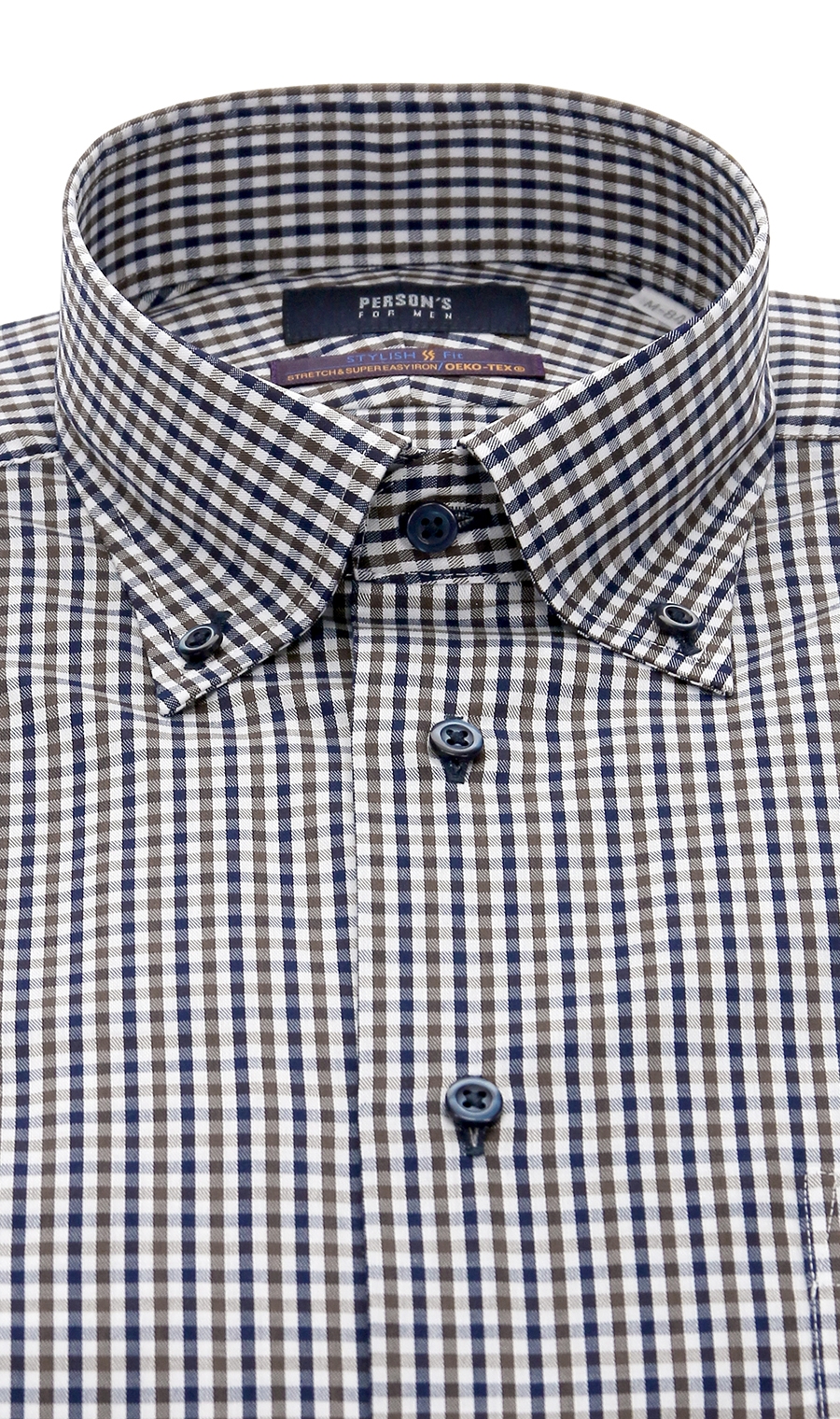 【訳アリ商品】ボタンダウンスタイリッシュワイシャツ【SUPER EASYIRON】 ネイビー 首周り:39cm,裄丈:84cm