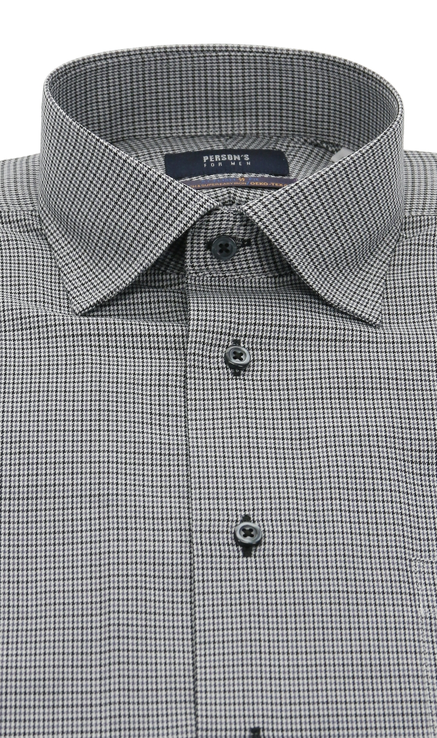 【訳アリ商品】ワイドカラースタイリッシュワイシャツ【SUPER EASYIRON】 グレー 首周り:37cm,裄丈:82cm