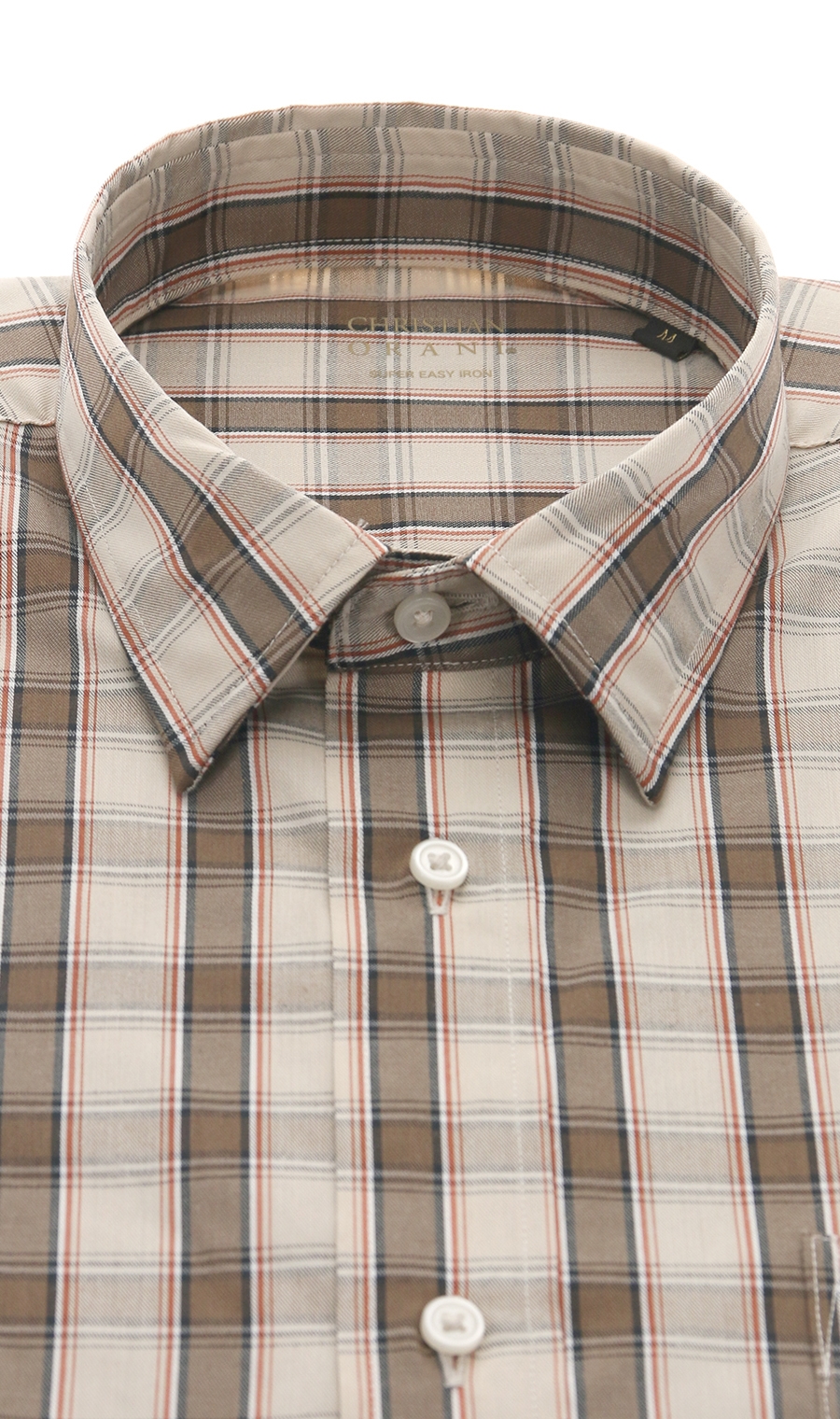 【訳アリ商品】レギュラーカラーワイシャツ【SUPER EASYIRON】 ブラウン 首周り:39cm,裄丈:82cm