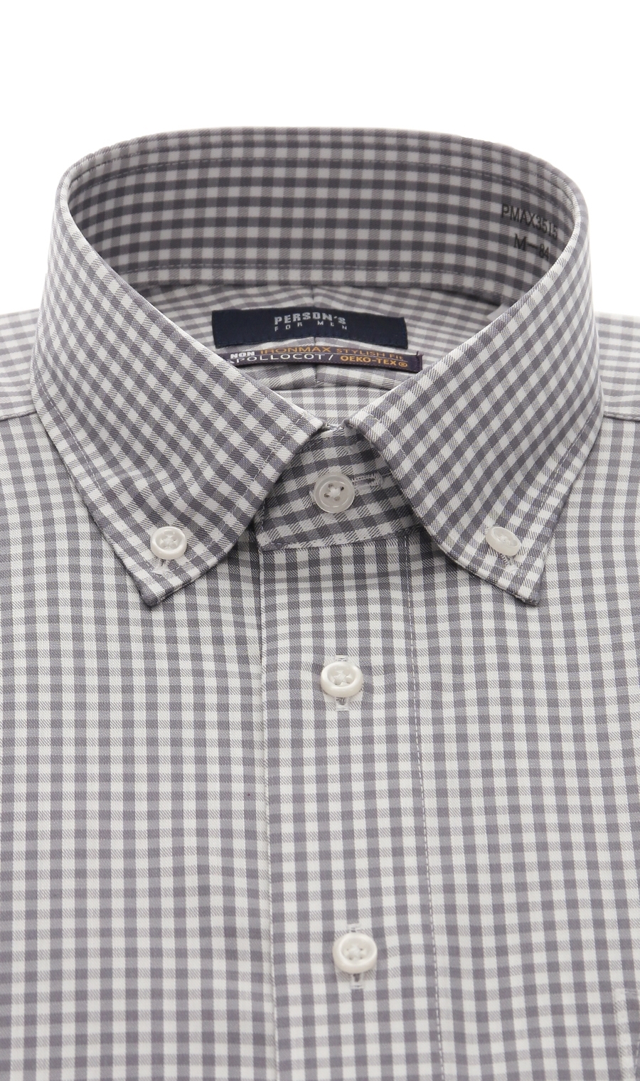 【訳アリ商品】ボタンダウンスタイリッシュワイシャツ【NON IRONMAX】 グレー 首周り:39cm,裄丈:80cm