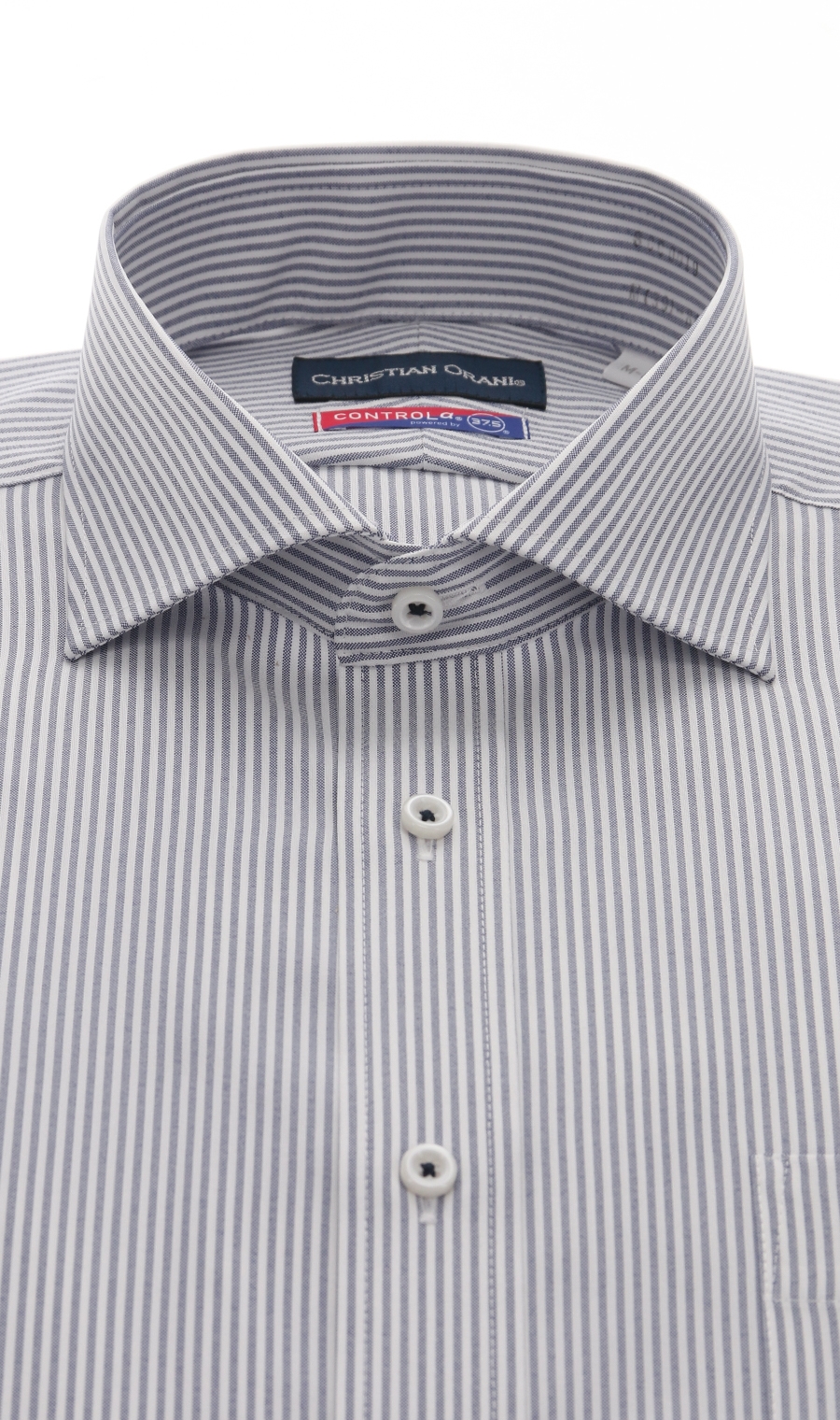 【訳アリ商品】ワイドカラースタンダードワイシャツ【CONTROLα】 ブルー 首周り:39cm,裄丈:84cm