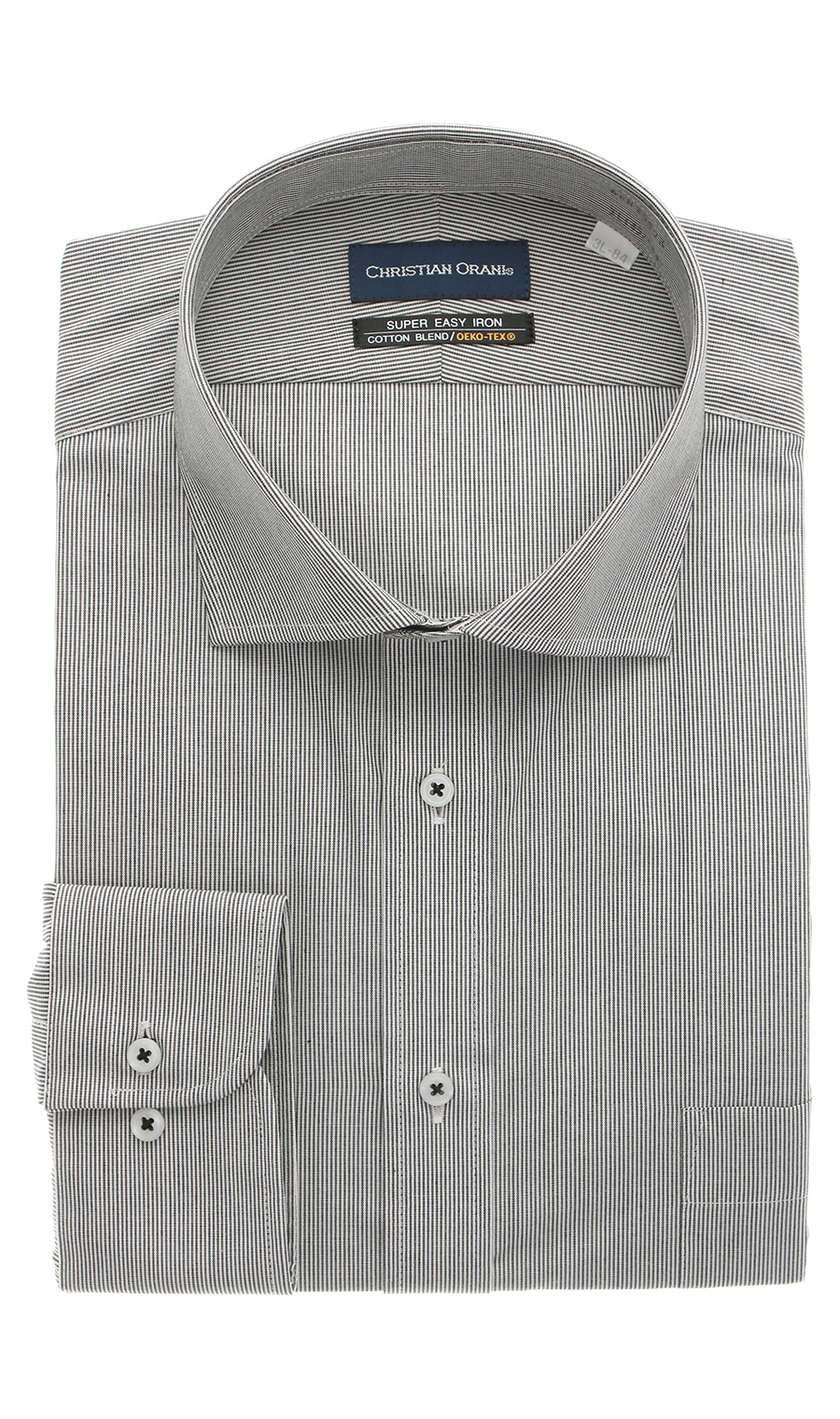 【訳アリ商品】ワイドカラースタンダードワイシャツ【キング&トール】【DEOCROSS NEO】 グレー 首周り:47cm,裄丈:88cm