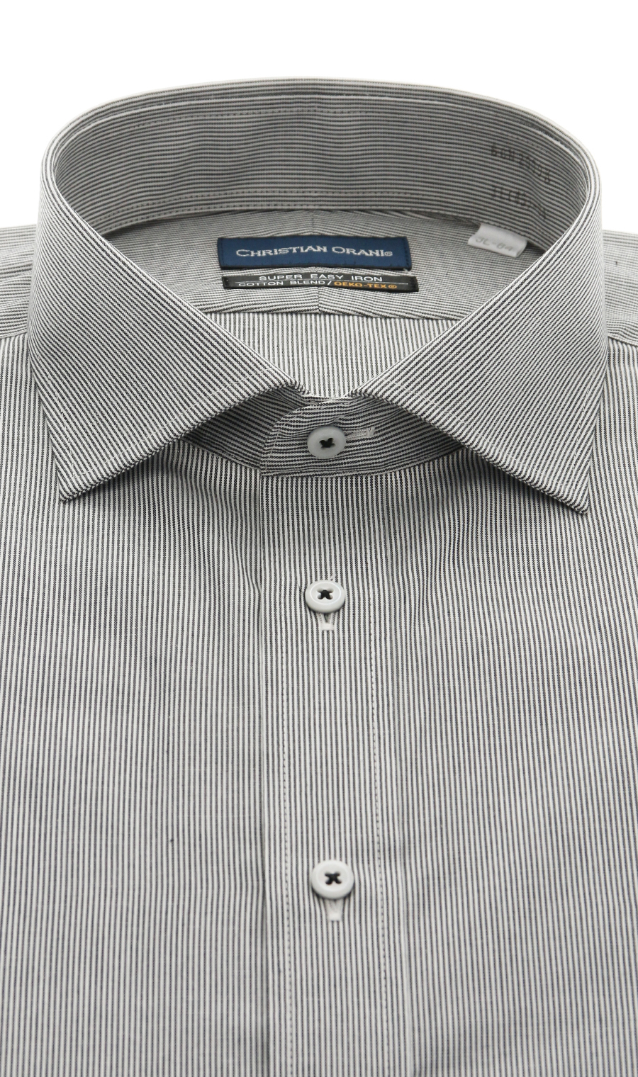 【訳アリ商品】ワイドカラースタンダードワイシャツ【キング&トール】【DEOCROSS NEO】 グレー 首周り:47cm,裄丈:88cm