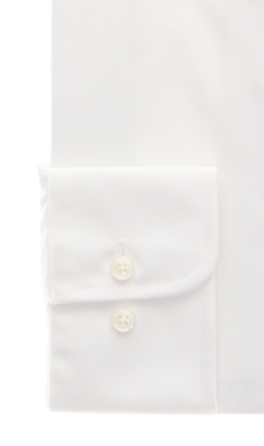 【訳アリ商品】ボタンダウンスタイリッシュワイシャツ【白無地】【HAND IRON】 ホワイト 首周り:39cm,裄丈:86cm