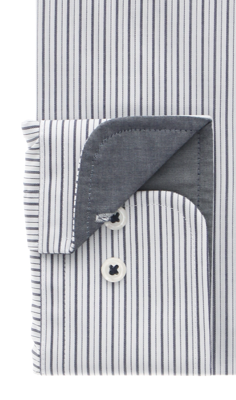 【訳アリ商品】ワイドカラースタイリッシュワイシャツ【HAND IRON】 ネイビー 首周り:39cm,裄丈:82cm