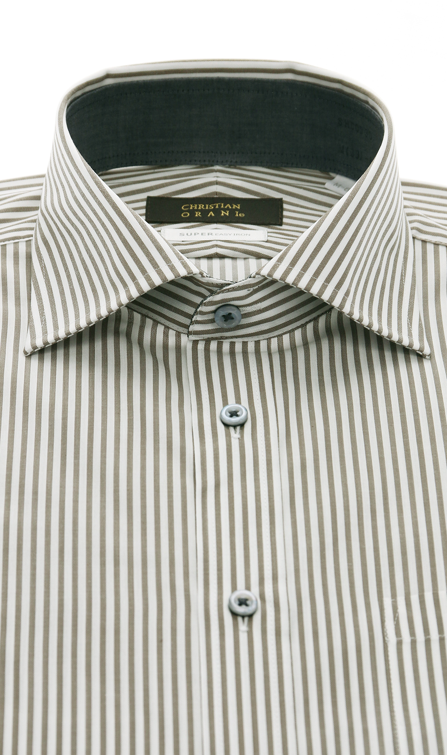 【訳アリ商品】ワイドカラースタイリッシュワイシャツ【HAND IRON】 グリーン 首周り:39cm,裄丈:82cm