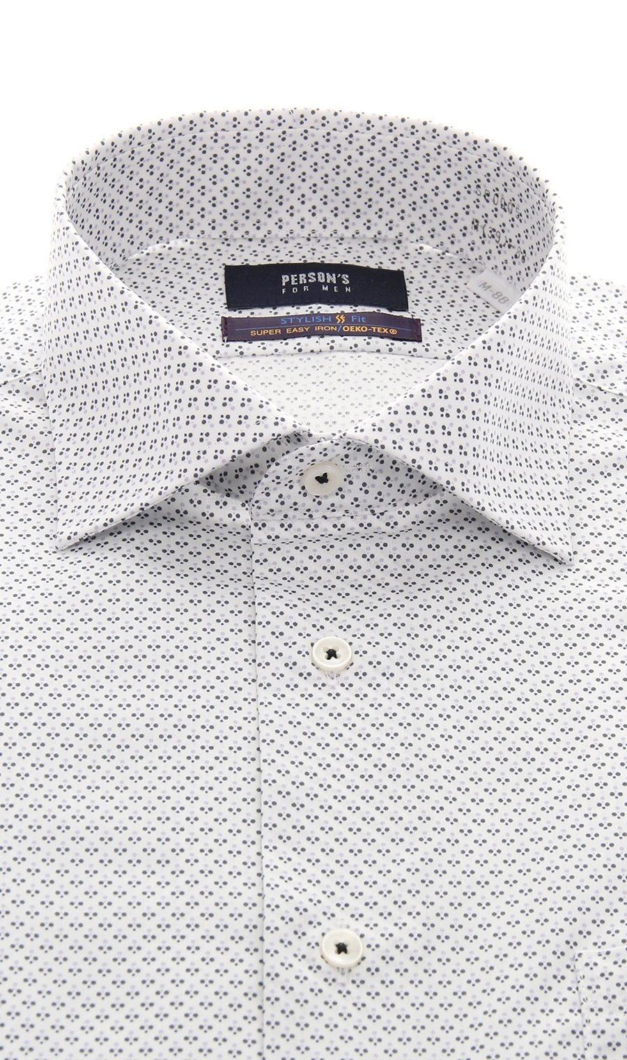 【訳アリ商品】ワイドカラースタイリッシュワイシャツ【SUPER EASYIRON】 グレー 首周り:37cm,裄丈:80cm